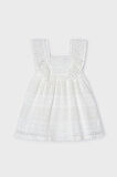Kız Çocuk Dantelli Elbise - Krem | 6 YAŞ