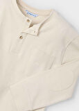 Erkek Çocuk  Düğme Yaka T-shirt Krem  | 6Y