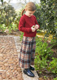 Abel&luls kız çocuk ekose kışlık pantolon 5717