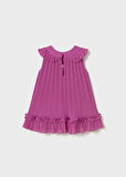Mayoral Kız Bebek Şifon Pileli Elbise 1-3 Yaş Fuşya