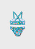 Mayoral Kız Çocuk Baskılı Bikini 10-14 Yaş Mavi