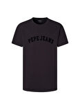 Pepe Jeans Bisiklet Yaka Baskılı Siyah Erkek T-Shirt PM509224 999 CHENDLER