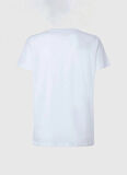 Pepe Jeans Bisiklet Yaka Baskılı Beyaz Kadın T-Shirt PL505735