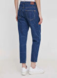 Pepe Jeans Yüksek Bel Düz Paça Regular Straight Koyu Mavi Kadın Denim Pantolon PL2046078