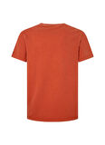 Pepe Jeans Bisiklet Yaka Baskılı Kiremit Erkek T-Shirt PM509231 165 DAVE TEE