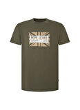 Pepe Jeans Bisiklet Yaka Baskılı Yeşil Erkek T-Shirt PM509232 679 CREDICK
