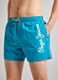 Pepe Jeans Koyu Mavi Erkek Şort Mayo PMB10393 557 LOGO SWIMSHORT