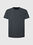 Pepe Jeans Bisiklet Yaka Çizgili Antrasit Erkek T-Shirt PM509387 977 CARLISLE