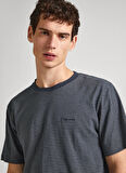 Pepe Jeans Bisiklet Yaka Çizgili Antrasit Erkek T-Shirt PM509387 977 CARLISLE