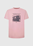 Pepe Jeans Bisiklet Yaka Baskılı Pudra Erkek T-Shirt PM509379 323 COOPER