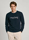 Pepe Jeans Bisiklet Yaka Lacivert Erkek Sweatshırt PM582699-594 SEAN