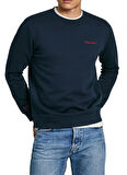 Pepe Jeans Bisiklet Yaka Lacivert Erkek Sweatshırt PM582723-594 AXEL CREW