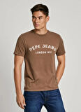 Pepe Jeans Bisiklet Yaka Kahve Erkek T-Shirt PM509628-876 ALDRIDGE