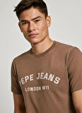 Pepe Jeans Bisiklet Yaka Kahve Erkek T-Shirt PM509628-876 ALDRIDGE