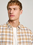 Pepe Jeans Regular Fit Bej Erkek Gömlek PM308732-840 MANEL