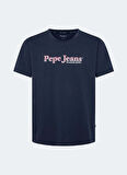 Pepe Jeans Bisiklet Yaka Lacivert Erkek T-Shirt PM509649-594 SOMERS TEE