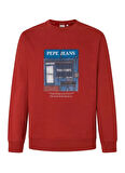 Pepe Jeans Bisiklet Yaka Kırmızı Erkek Sweatshırt PM582739-276 AENYS CREW