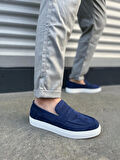 Tb180 Estilo X Bağcıksız Süet Erkek Günlük Spor Klasik Ayakkabı Sbt - Lacivert