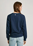 Pepe Jeans Yuvarlak Yaka Baskılı Lacivert Kadın Sweatshırt PL581478