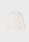 Mayoral Krem Uzun Kollu Kız Bebek Tişört 131