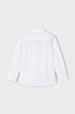 Erkek Çocuk Cepli Basic Uzun Kollu Gömlek - Beyaz | 3 Yaş