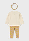 Mayoral Sarı Kız Bebek Saç Bandı, Tişört ve Tayt Takım 2744
