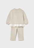 Mayoral Kız Bebek Bej Sweat Pantolon Takım 2843