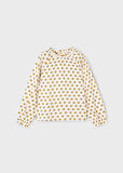 Mayoral Bej Hardal Kız Çocuk Şifon Örgü Bluz 4003