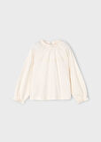 Mayoral Bej Kız Çocuk Şifon Örgü Bluz 4003