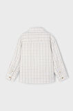 Erkek Çocuk Çift Cepli Ekose Desenli Gömlek - Krem | 4 Yaş
