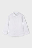Erkek Çocuk Mikro Desenli Uzun Kollu Gömlek - Beyaz | 5 Yaş