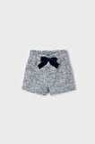 Kız Çocuk Fiyonklu Şort - Mavi | 10 Yaş