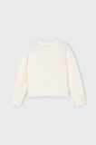 Kız Çocuk Kolları Desenli Yumuşak Dokulu Triko Kazak - Ekru | 9 Yaş