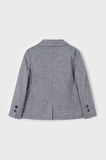Erkek Çocuk Ceket Yaka Cepli Triko Blazer Ceket - Gri | 10 Yaş