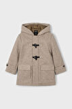 Unisex Çocuk Kapüşonlu Duffle Kaban - Bej | 4 Yaş