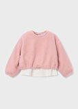 Mayoral Pembe Kız Çocuk Peluş Sweatshirt 4431