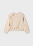 Mayoral Bej Kız Çocuk Fiyonklu Sweatshirt 4434