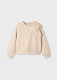 Mayoral Bej Kız Çocuk Fiyonklu Sweatshirt 4434