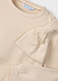 Mayoral Bej Kız Çocuk Fiyonklu Sweatshirt 4434