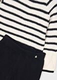 Mayoral Siyah Kız Çocuk Çizgili Kazak ve Pantolon Takım 4582
