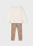 Mayoral Bej Desenli Tayt ve Tişört Takım 4719