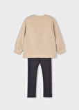 Mayoral Kız Çocuk Bej Sweat Gri Tayt Takım 4722