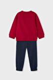 Erkek Çocuk Normal Kalıp Beyzbol Baskılı 2'li Eşofman Takımı - Bordo | 3 Yaş