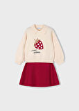 Mayoral Kırmızı Kız Çocuk Kazak Etek Takım 4932