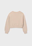 Mayoral Bej Kız Çocuk Pul Detaylı Sweatshirt 7421