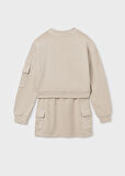Mayoral Kız Çocuk Bej Sweatshirt ve Kargo Etek Takım 7917