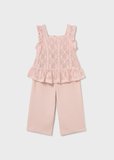 Mayoral Kız Bebek Tığ İşi Pantolon Bluz Takım Pembe - 01515