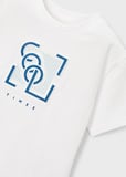 Mayoral Erkek Çocuk Kabartma Desenli T-shirt Beyaz - 03058