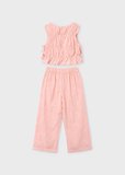 Mayoral Kız Çocuk Fırfırlı Bluz ve Pantolon Takım Pembe - 03592