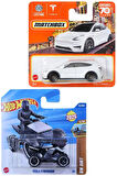 2 Araç Tesla Set - Hot Wheels Tesla Cyberquad & Matchbox Tesla Model Y (1/64)